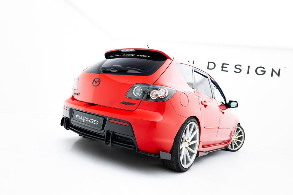 Street pro rear side splitters + flaps mazda 3 mps mk1 eu version