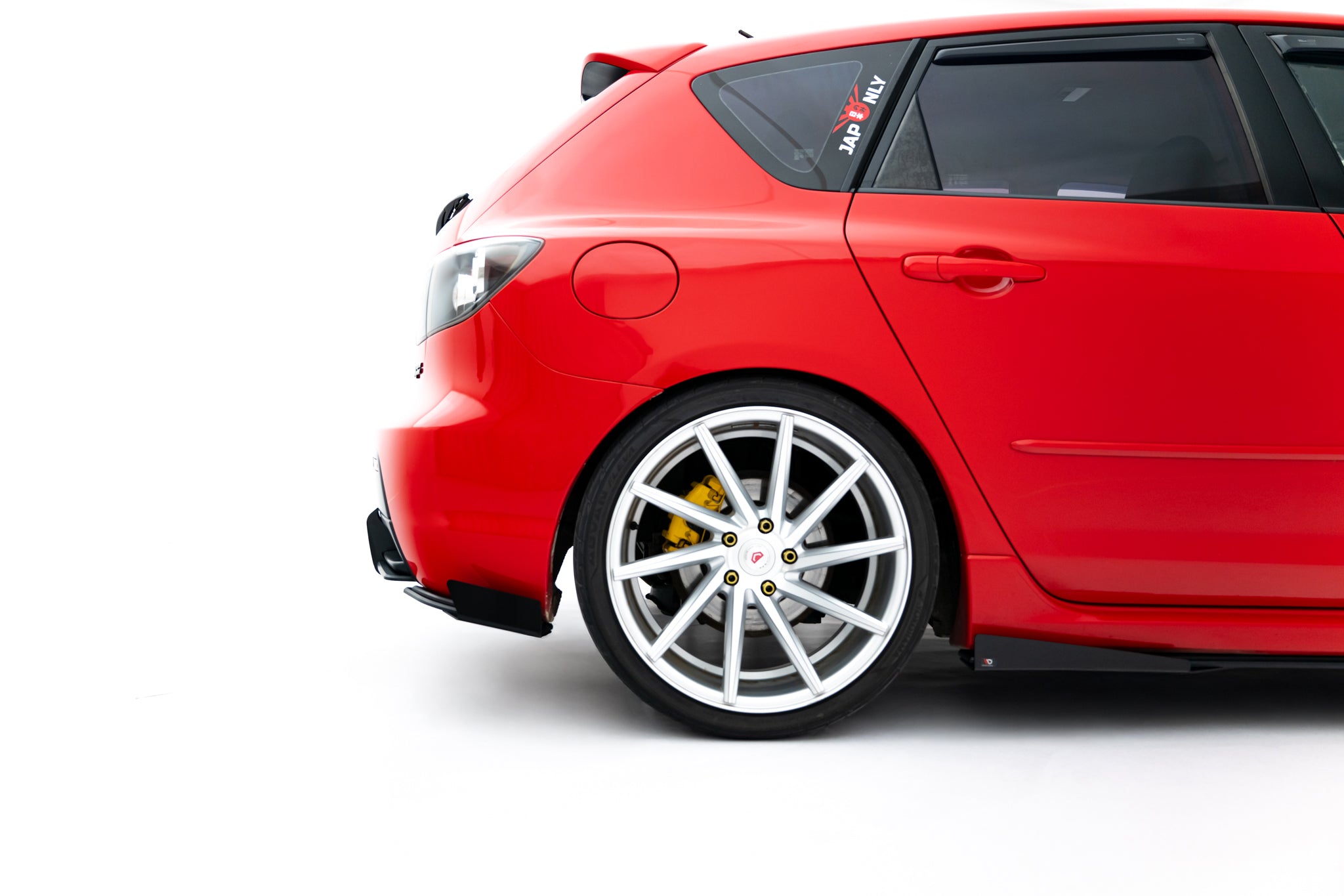 Street pro rear side splitters + flaps mazda 3 mps mk1 eu version