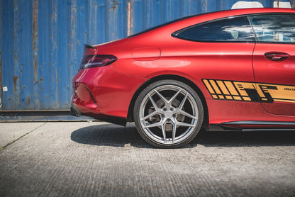 Street pro rear side splitters + flaps mercedes-amg c43 coupe c205