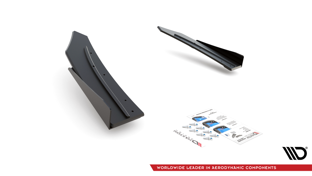 Street pro rear side splitters + flaps mercedes-amg c43 coupe c205