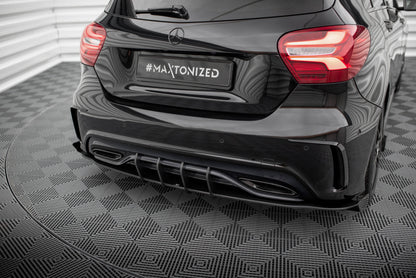 Street pro rear side splitters + flaps mercedes-benz a amg-line w176 facelift