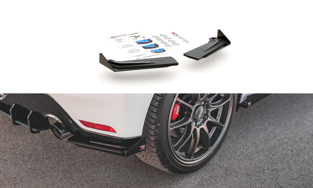 Street pro rear side splitters + flaps toyota gr yaris mk4