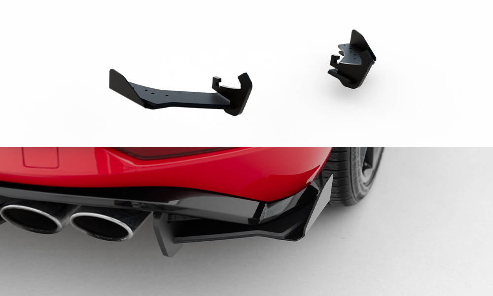 Street pro rear side splitters + flaps vw golf 7 r facelift