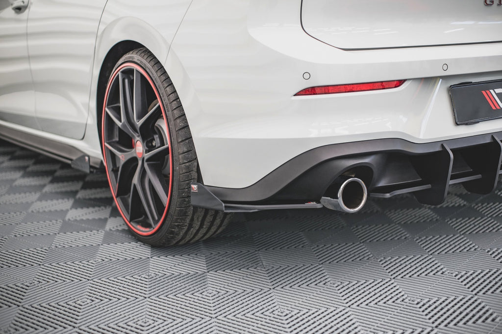 Street pro rear side splitters + flaps volkswagen golf gti / gte / r-line mk8