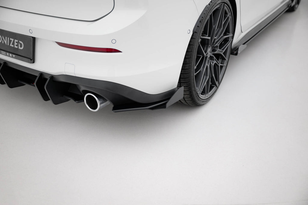 Street pro rear side splitters + flaps volkswagen golf gti / gte / r-line mk8