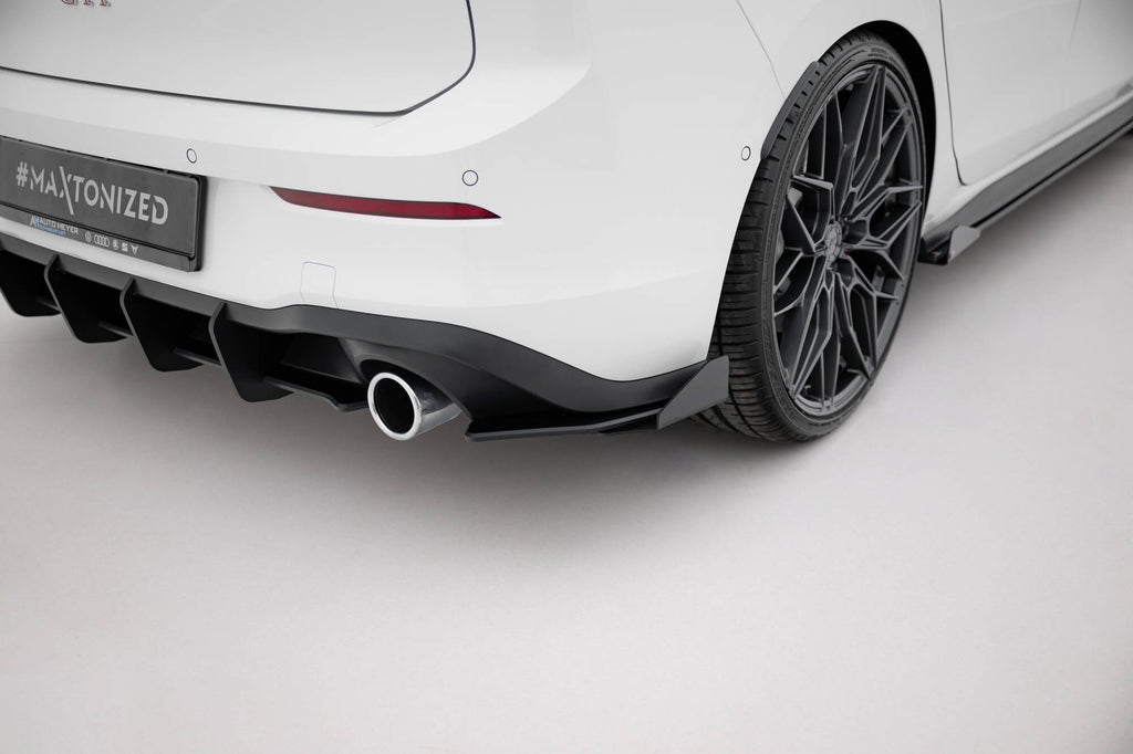 Street pro rear side splitters + flaps volkswagen golf gti / gte / r-line mk8
