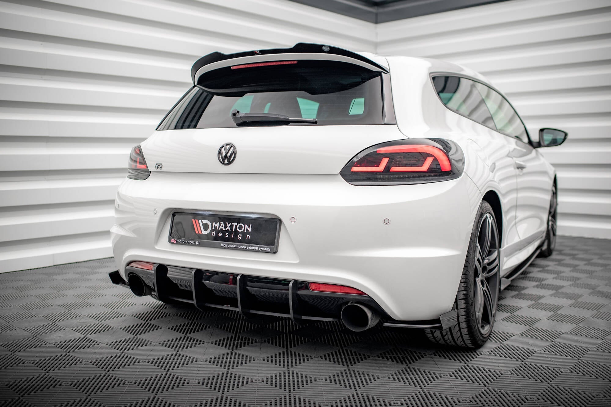 Street pro rear side splitters + flaps volkswagen scirocco r mk3
