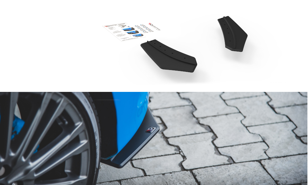 Street pro rear side splitters ford focus rs mk3