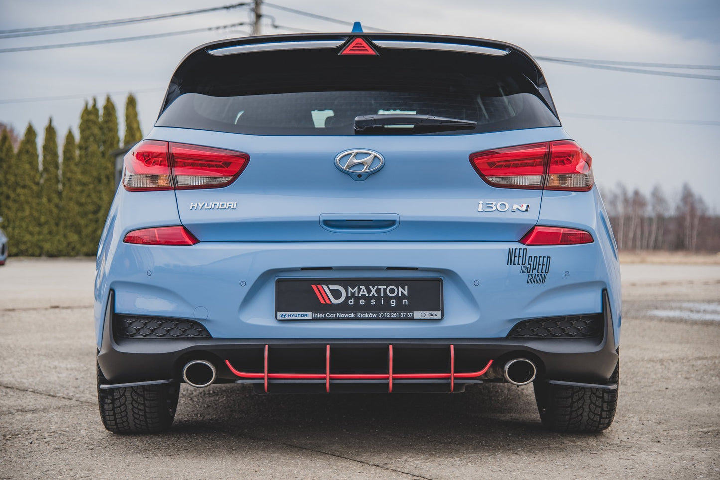 Street pro rear side splitters hyundai i30 n mk3 hatchback
