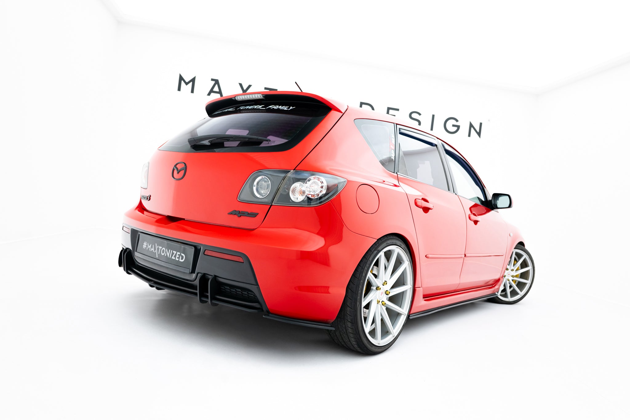Street pro rear side splitters mazda 3 mps mk1 eu version