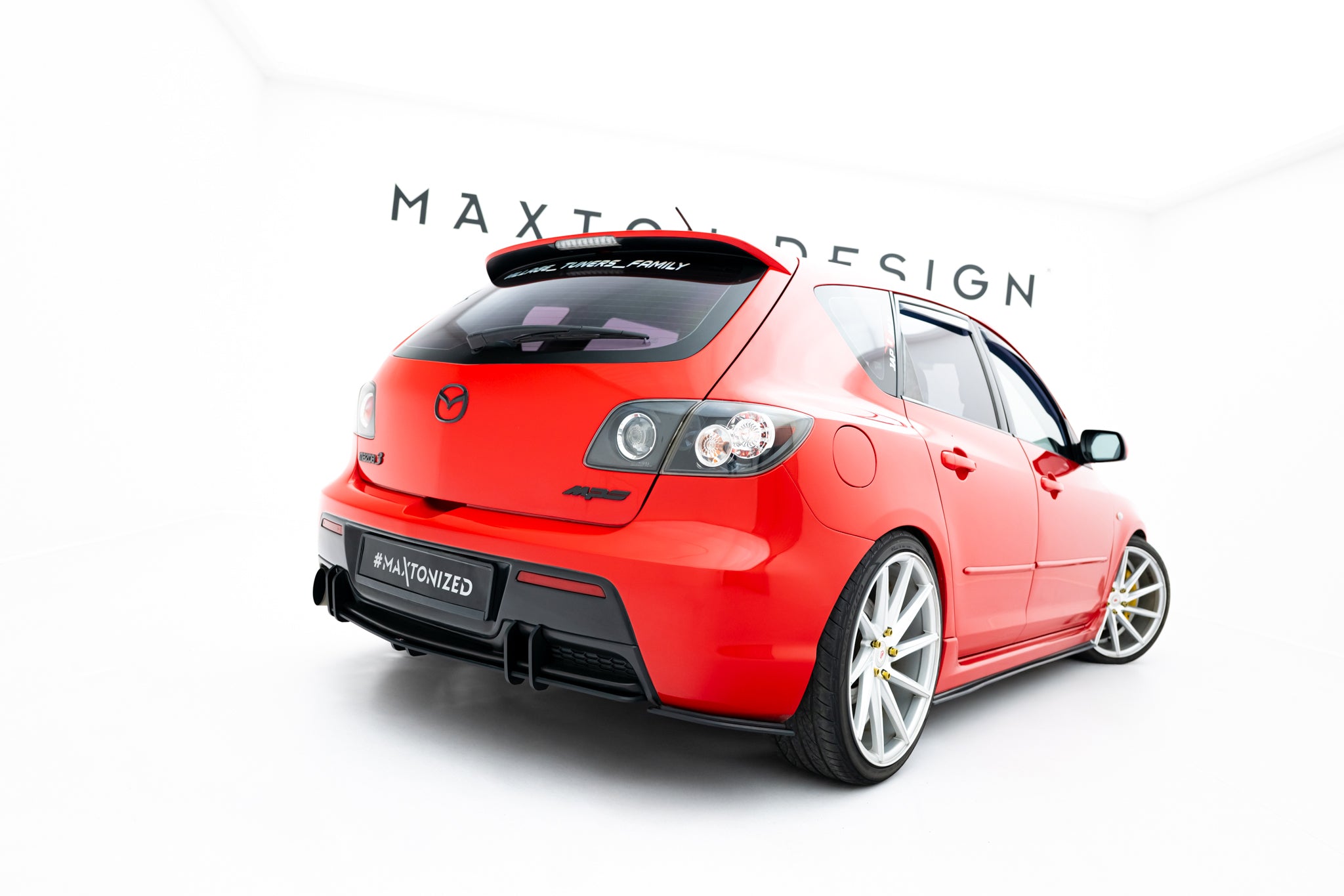 Street pro rear side splitters mazda 3 mps mk1 eu version