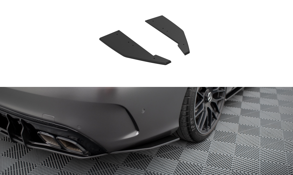 Street pro rear side splitters mercedes-amg c63 sedan / estate w205 facelift