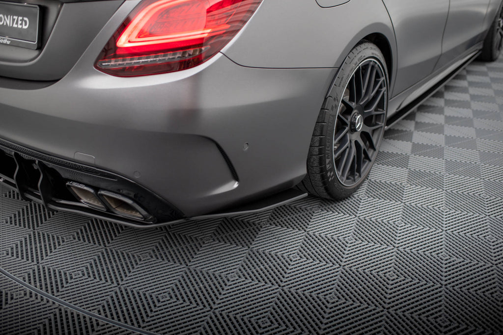 Street pro rear side splitters mercedes-amg c63 sedan / estate w205 facelift
