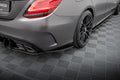 Street pro rear side splitters mercedes-amg c63 sedan / estate w205 facelift