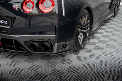 Street pro rear side splitters nissan gtr r35 facelift