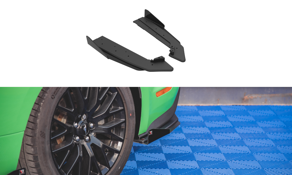 Street pro rear side splitters v.1 + flaps ford mustang gt mk6 facelift