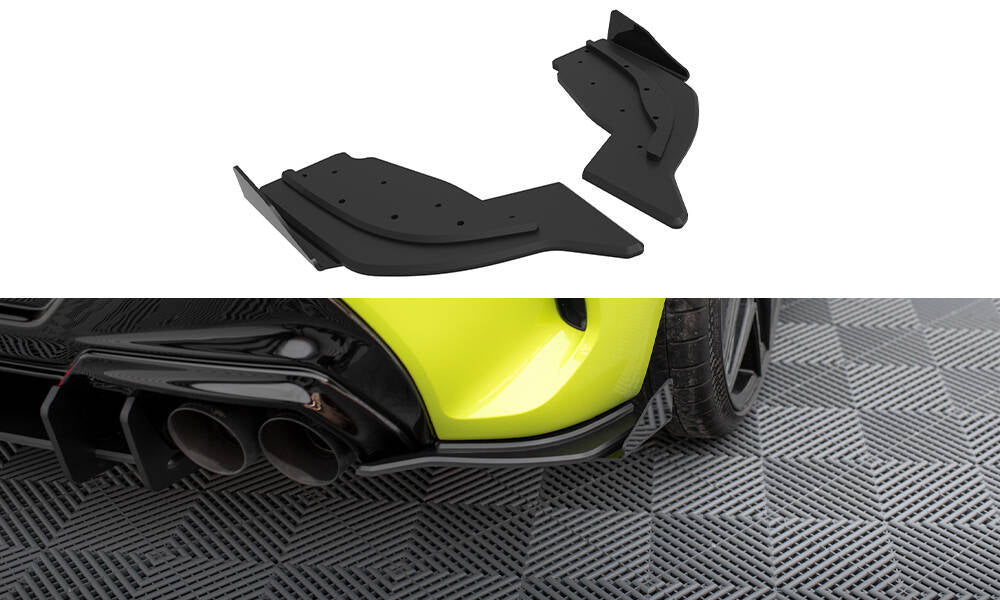 Street pro rear side splitters v.2 + flaps v.2 bmw 1 f40 m-pack / m135i