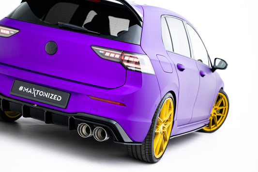 Street pro rear side splitters v.2 volkswagen golf r mk8 / mk8 facelift