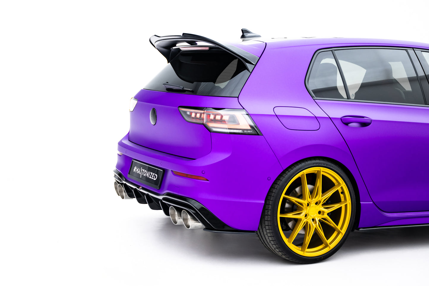 Street pro rear side splitters v.2 volkswagen golf r mk8 / mk8 facelift