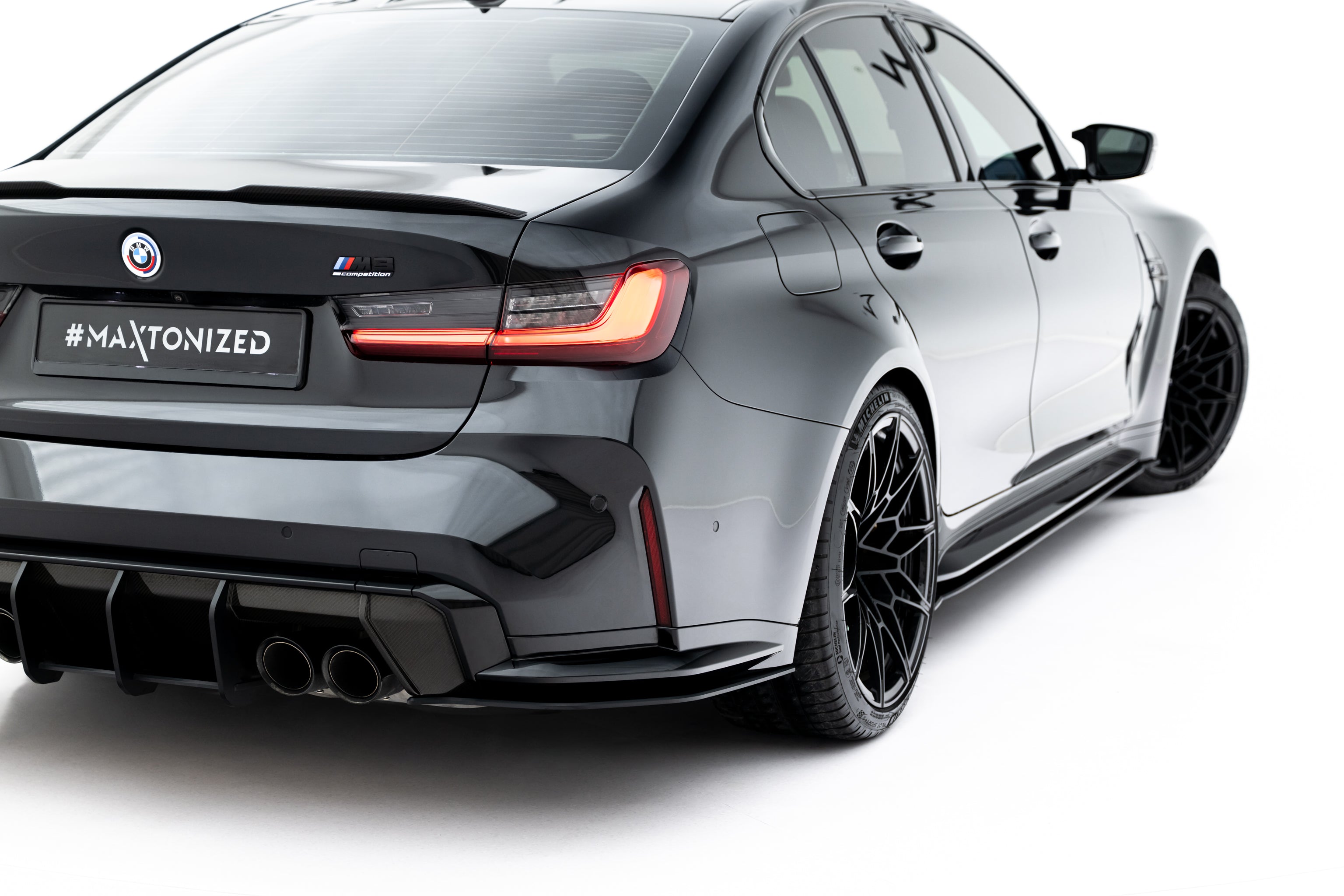 Street pro rear side splitters v.3 bmw m3 sedan / touring g80 / g81