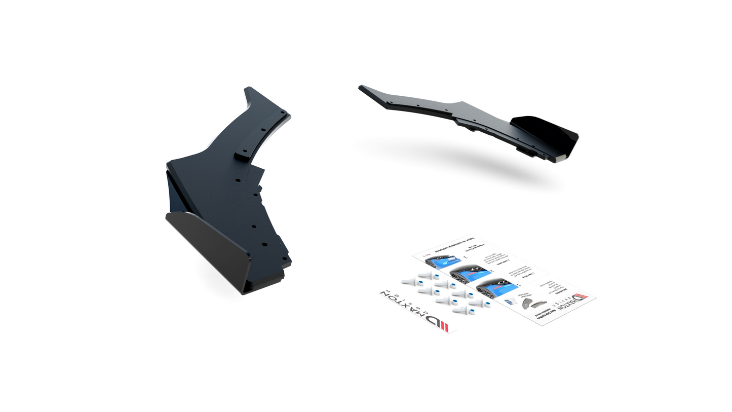 Street pro rear side splitters v.3 + flaps for bmw 1 f20 m140i