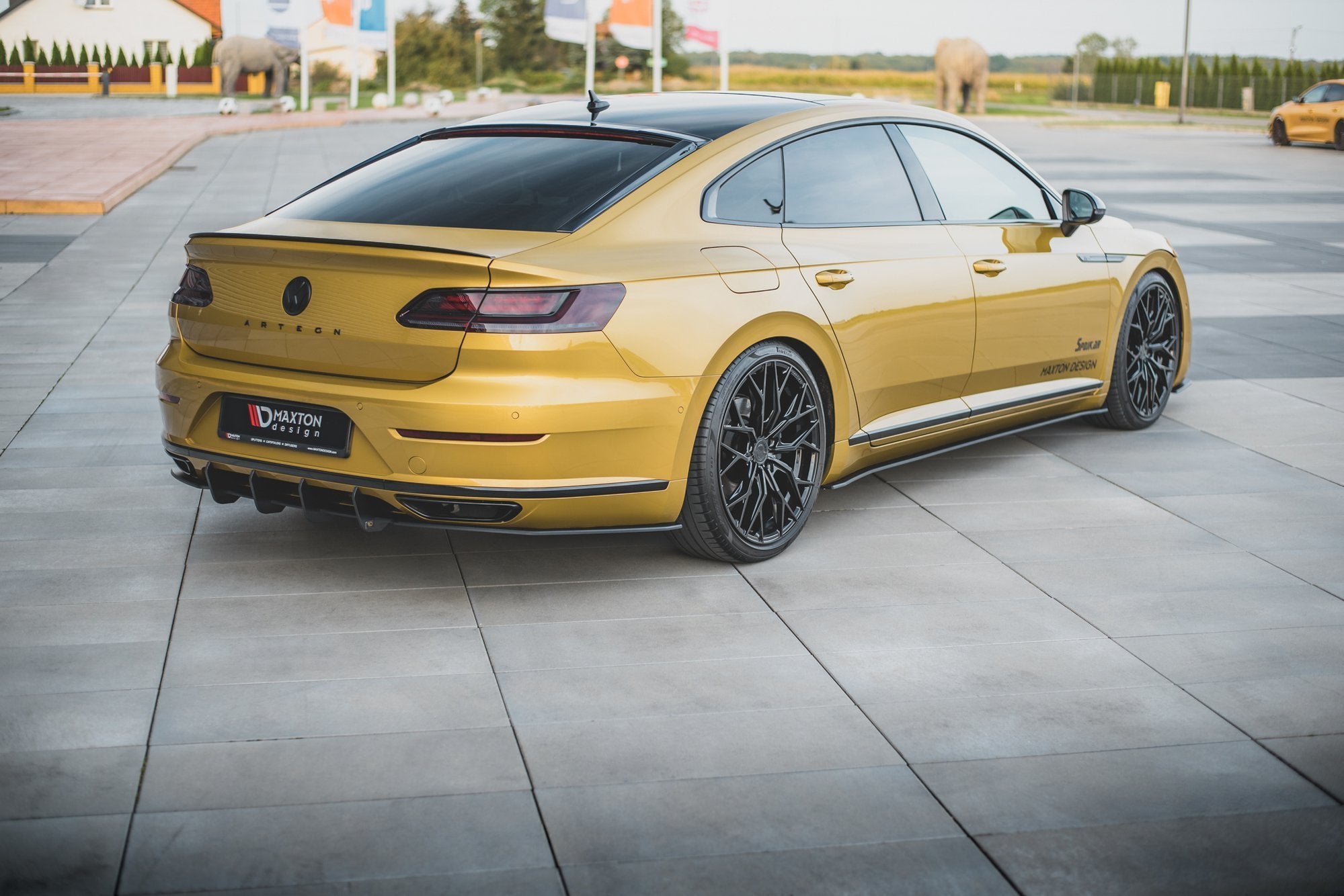 Street pro rear valance volkswagen arteon r-line sedan / shooting brake mk1