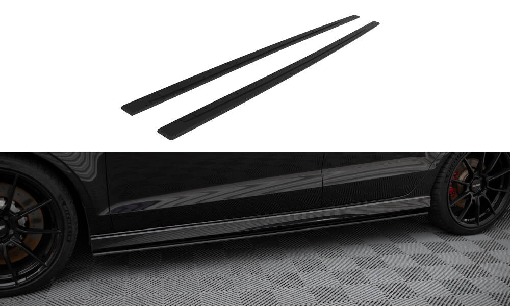 Street pro side skirts diffusers audi rs3 sedan 8v facelift