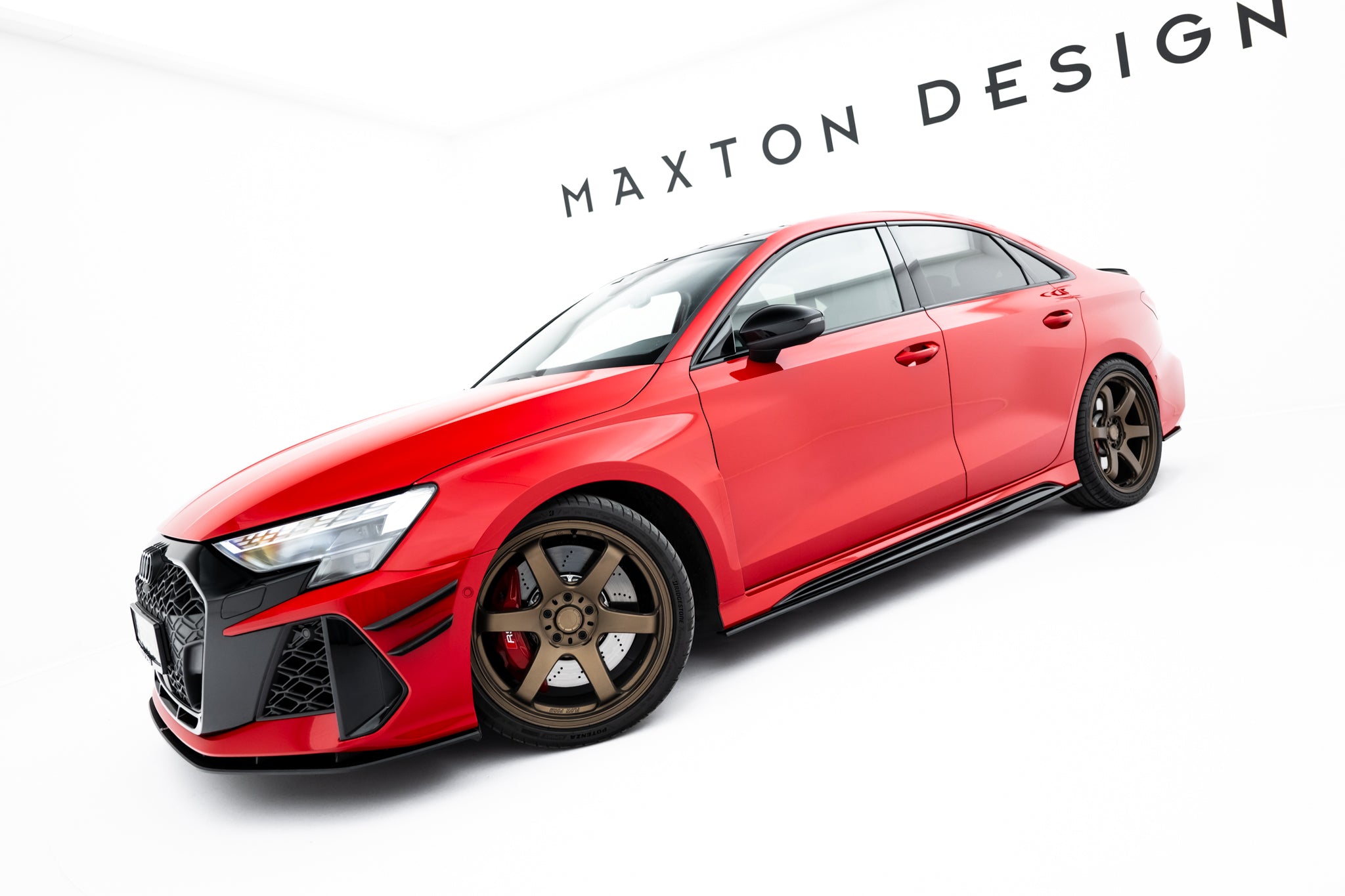 Street pro side skirts diffusers audi rs3 sedan 8y facelift