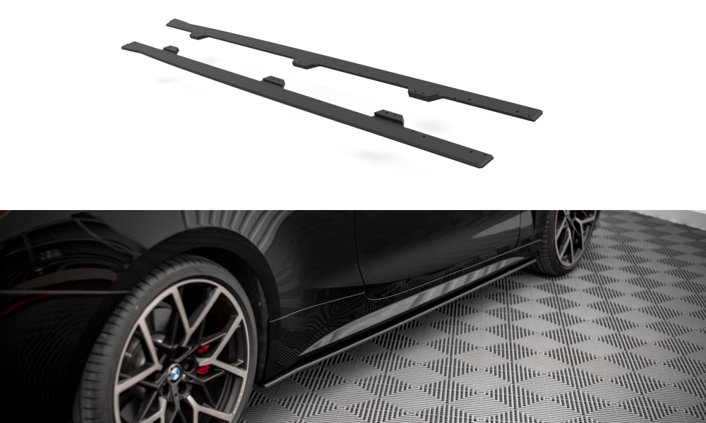 Street pro side skirts diffusers bmw 4 m-pack / m440i g22 / g23 / g22 facelift / g23 facelift