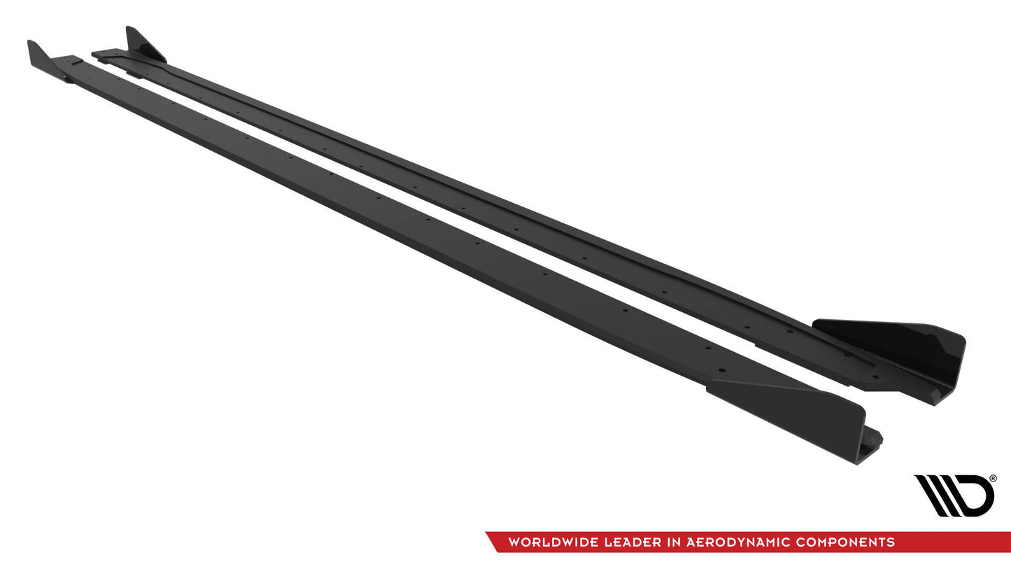 Street Pro Side Skirts Diffusers + Flaps Audi A3 S-Line sedan / S3 Since 8y Facelift