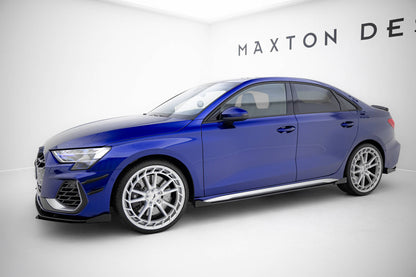 Street Pro Side Skirts Diffusers + Flaps Audi A3 S-Line sedan / S3 Since 8y Facelift