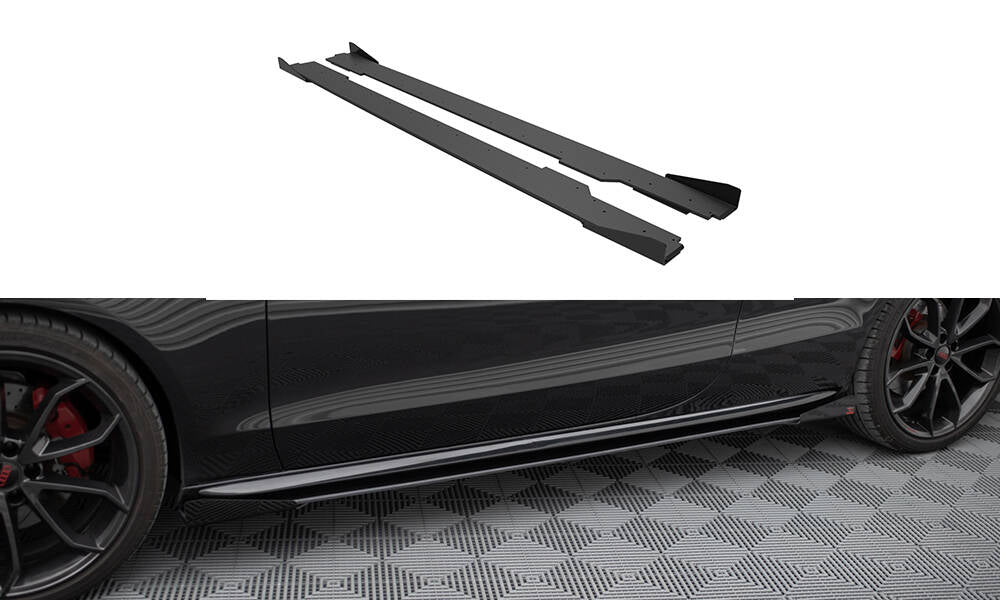Street pro side skirts diffusers + flaps audi a5 / a5 s-line / s5 coupe / cabrio 8t / 8t facelift