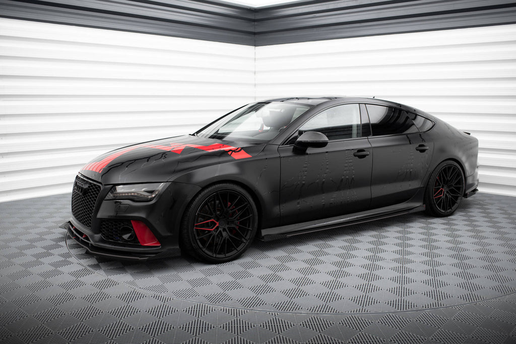 Street pro side skirts diffusers + flaps audi a7 rs7 look c7