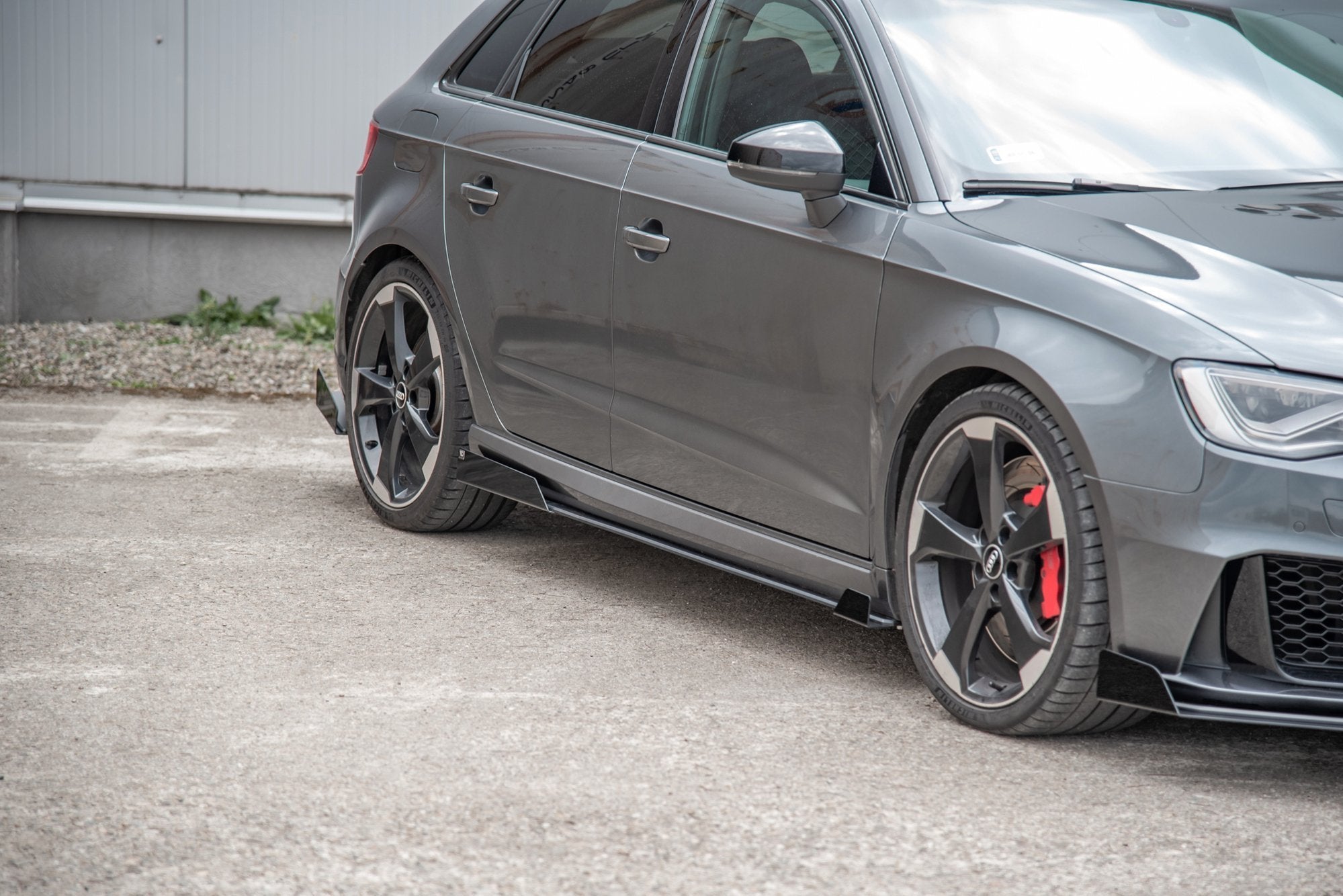 Street Pro Side nederdele diffusorer + flapper Audi RS3 8V Sportback