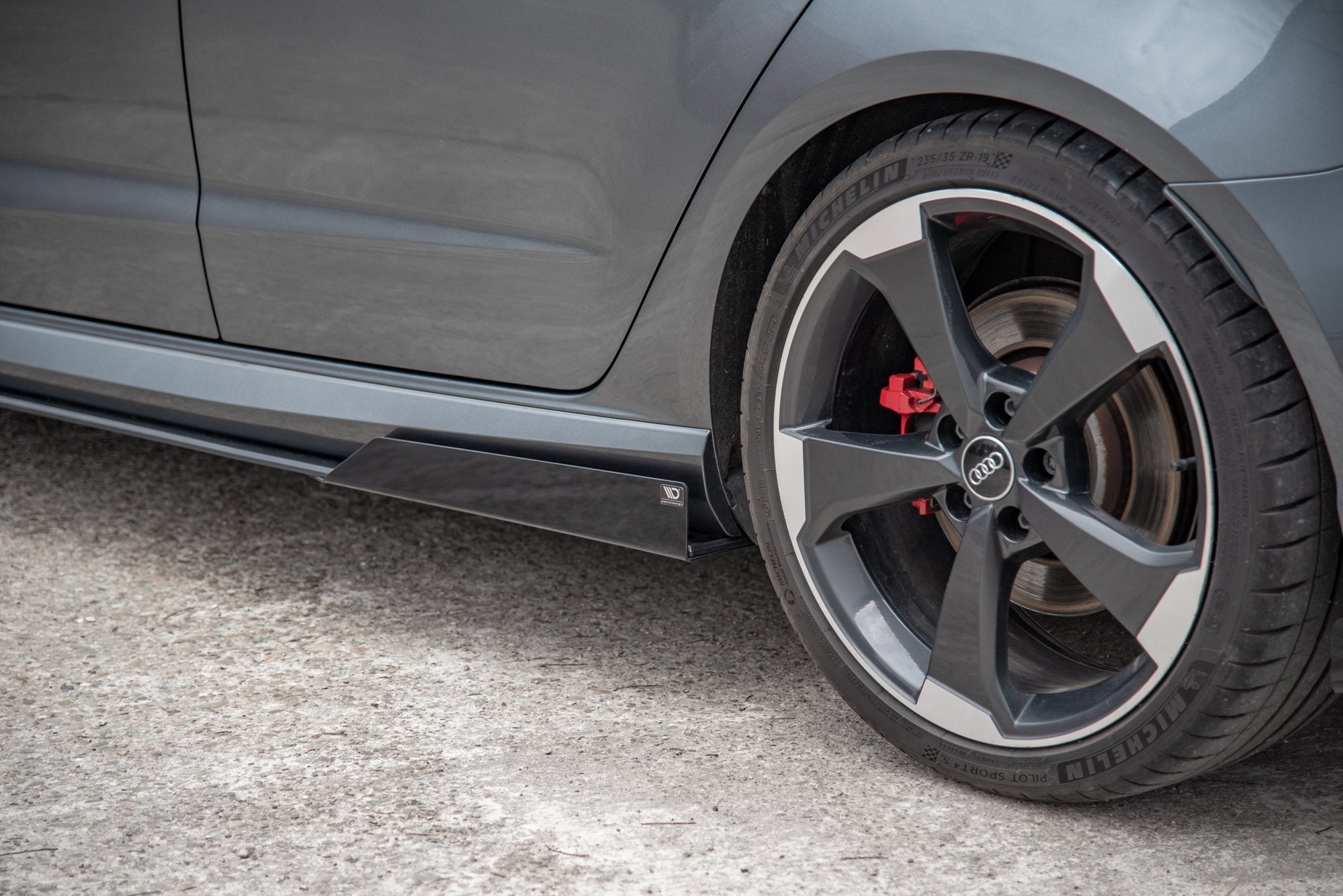 Street Pro Side nederdele diffusorer + flapper Audi RS3 8V Sportback