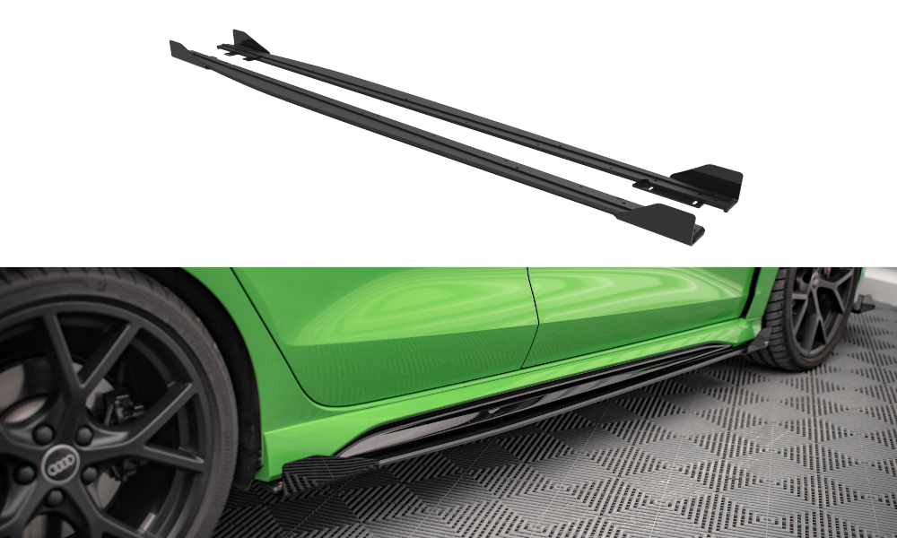 Street Pro -puolipuskurit + diffusorit + leikkaukset Audi RS3 Sedan 8y