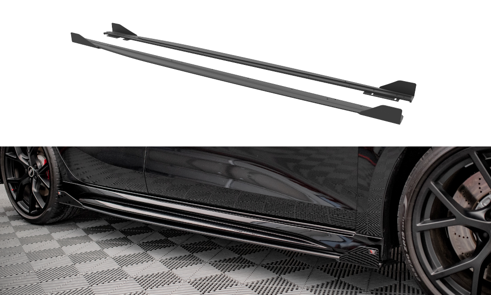 Street Pro Side nederdele diffusorer + flapper Audi RS3 Sportback 8y