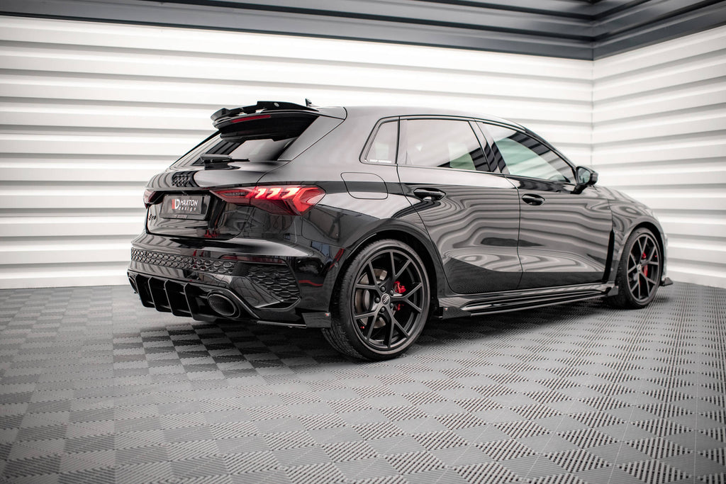 Street pro sideskjørt diffusorer + klaffer audi rs3 sportback 8y