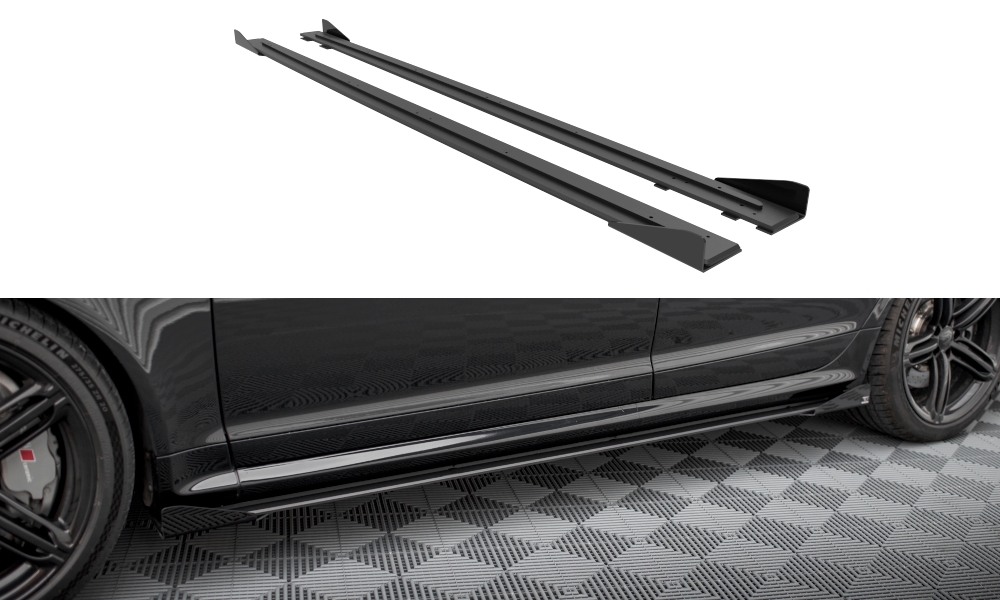 Street Pro Side nederdele diffusorer + flapper Audi RS6 Avant C6