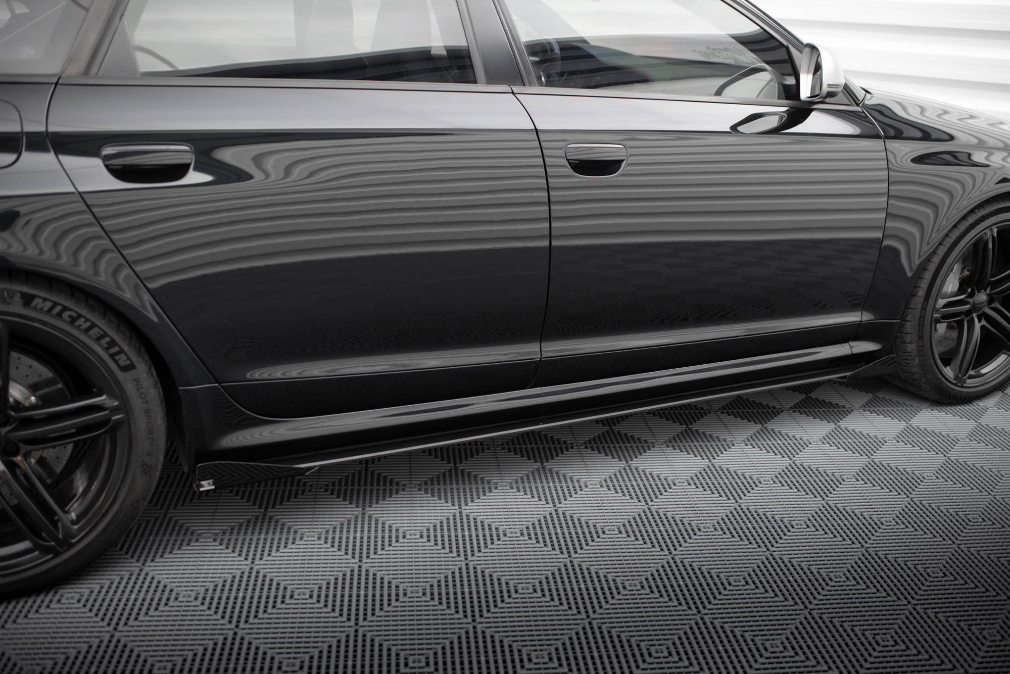 Street Pro Side nederdele diffusorer + flapper Audi RS6 Avant C6