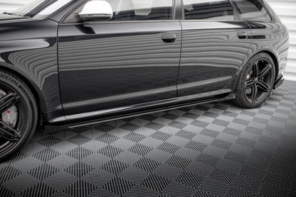 Street pro side skirts diffusers + flaps audi rs6 avant c6