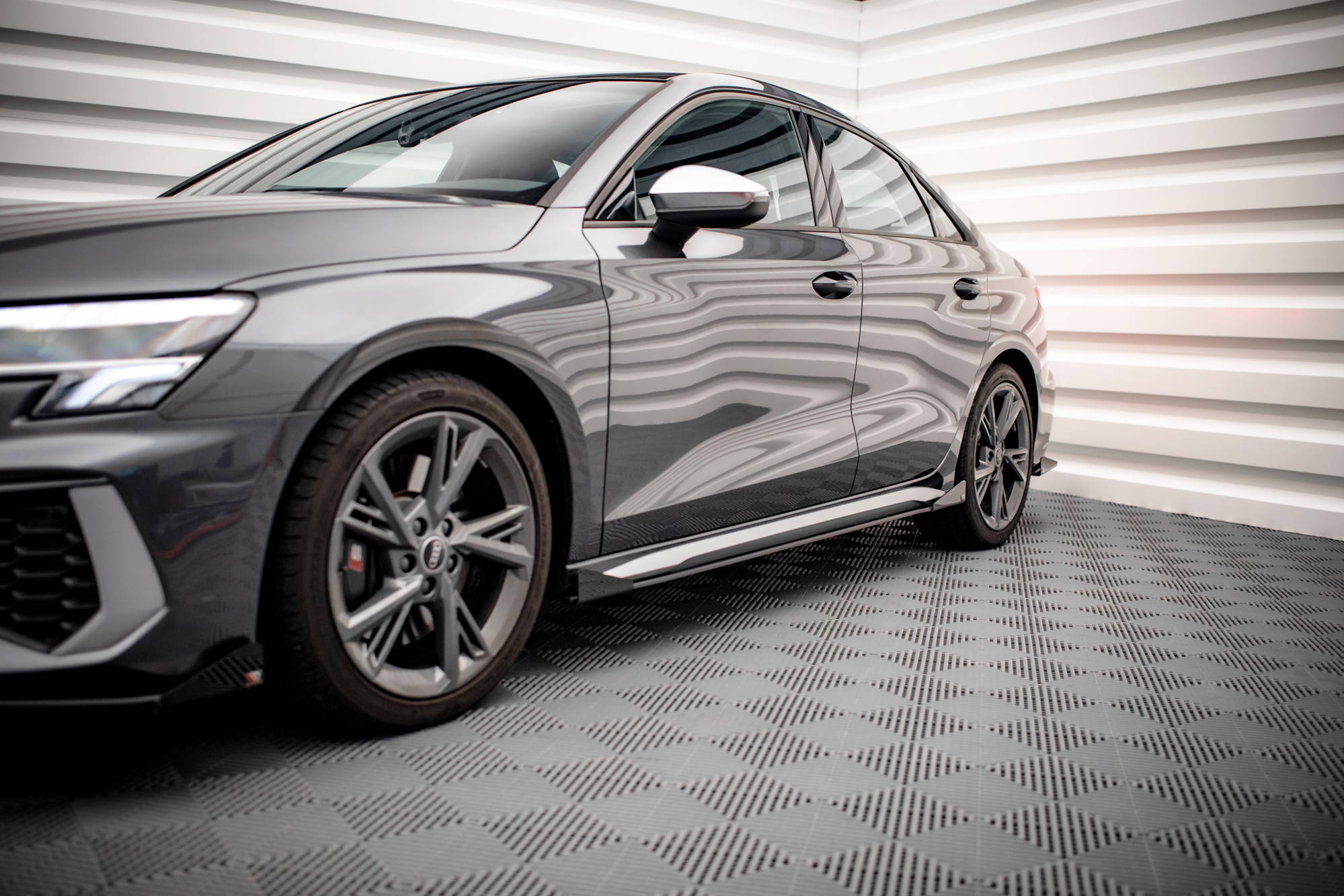 Street Pro Side nederdele diffusorer + flapper Audi S3 / A3 S-linje 8y / 8y ansigtsløftning