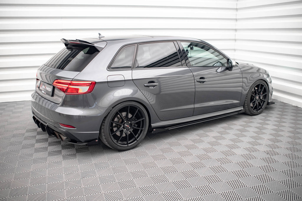 Street pro sideskjørt diffusorer + klaffer audi s3 / a3 s-line sportback 8v ansiktsløftning