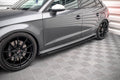 Street pro sideskjørt diffusorer + klaffer audi s3 / a3 s-line sportback 8v ansiktsløftning