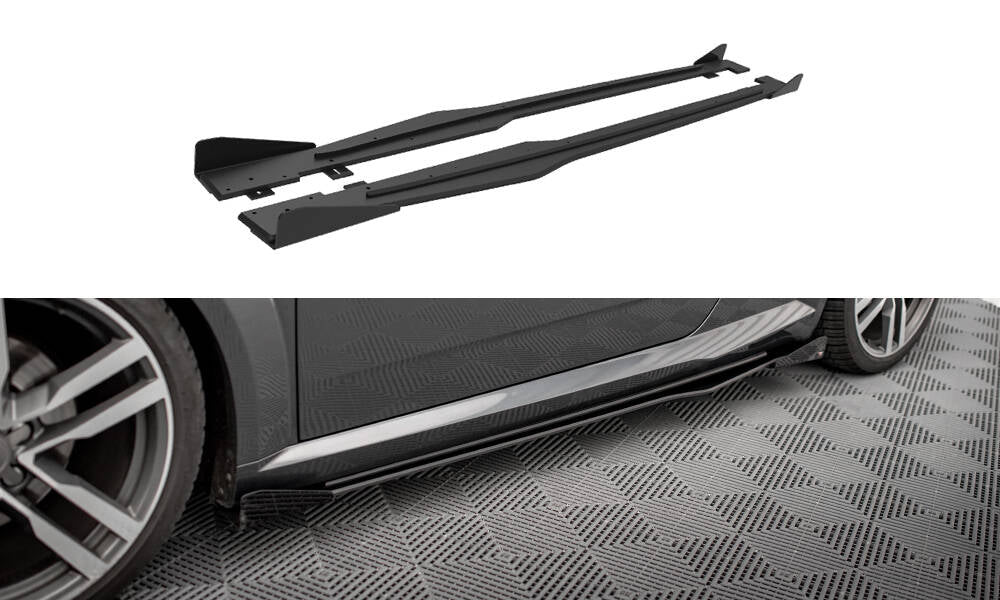 Street pro side skirts diffusers + flaps audi tt s / s-line 8s