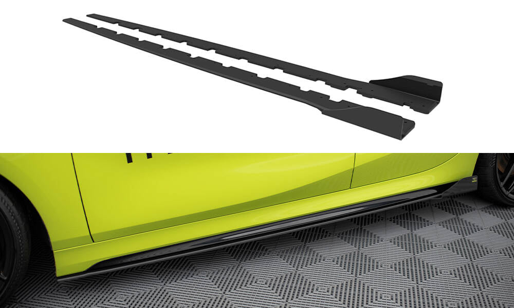 Street Pro Side nederdele diffusorer + flapper BMW 1 F40 m-pack / m135i