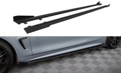 Street pro side skirts diffusers + flaps bmw 4 coupe / gran coupe / cabrio m-pack f32 / f36 / f33