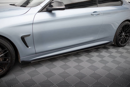 Street pro side skirts diffusers + flaps bmw 4 coupe / gran coupe / cabrio m-pack f32 / f36 / f33