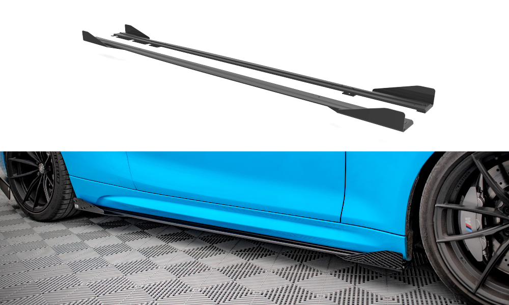 Street Pro Side nederdele diffusorer + flapper BMW M2 F87
