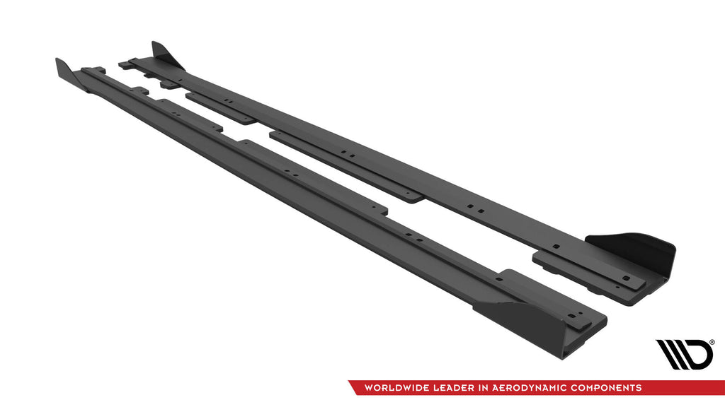 Street pro side skirts diffusers + flaps ford fiesta  st / st-line mk8